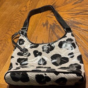 Brighton Black and Cream Shoulder Bag
